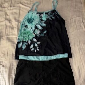 Floral Tankini Top and Shorts Set